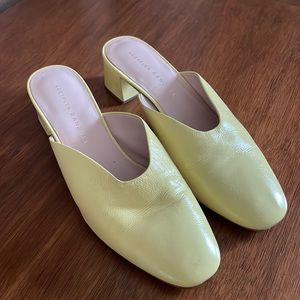 Loeffler Randall Yellow Block Mid-Heel Shoes, Size 6